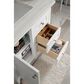 James Martin Vanities Palisades 36" Single Bathroom Vanity in Bright White with 3 cm Arctic Fall Solid Surface Top and Rectangular Sink, , large
