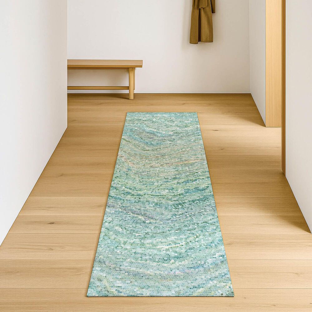 Dalyn Rug Company Lumara Teal 2'3" x 7'6" Runner, , large