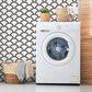 Tempaper 28 sq. ft. Mosaic Scallop Black & Cream Peel and Stick Wallpaper, , large