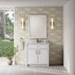 James Martin Bellshire 36" Single Bathroom Vanity in Bright White with Single Hole 3 cm White Zeus Silestone Top and Rectangular Sink, , large