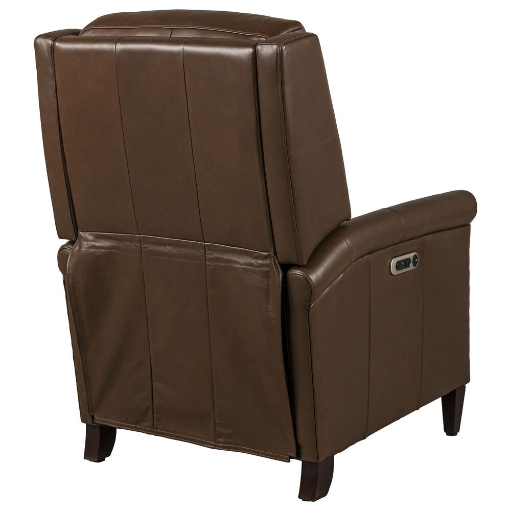 Value Furniture Limited Leather Power Hi-Leg Recliner in Chocolate 