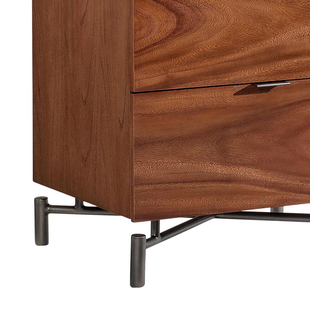 Bernhardt Brasea 24" 2-Drawer Nightstand in Lume and Tungsten with USB Ports, , large