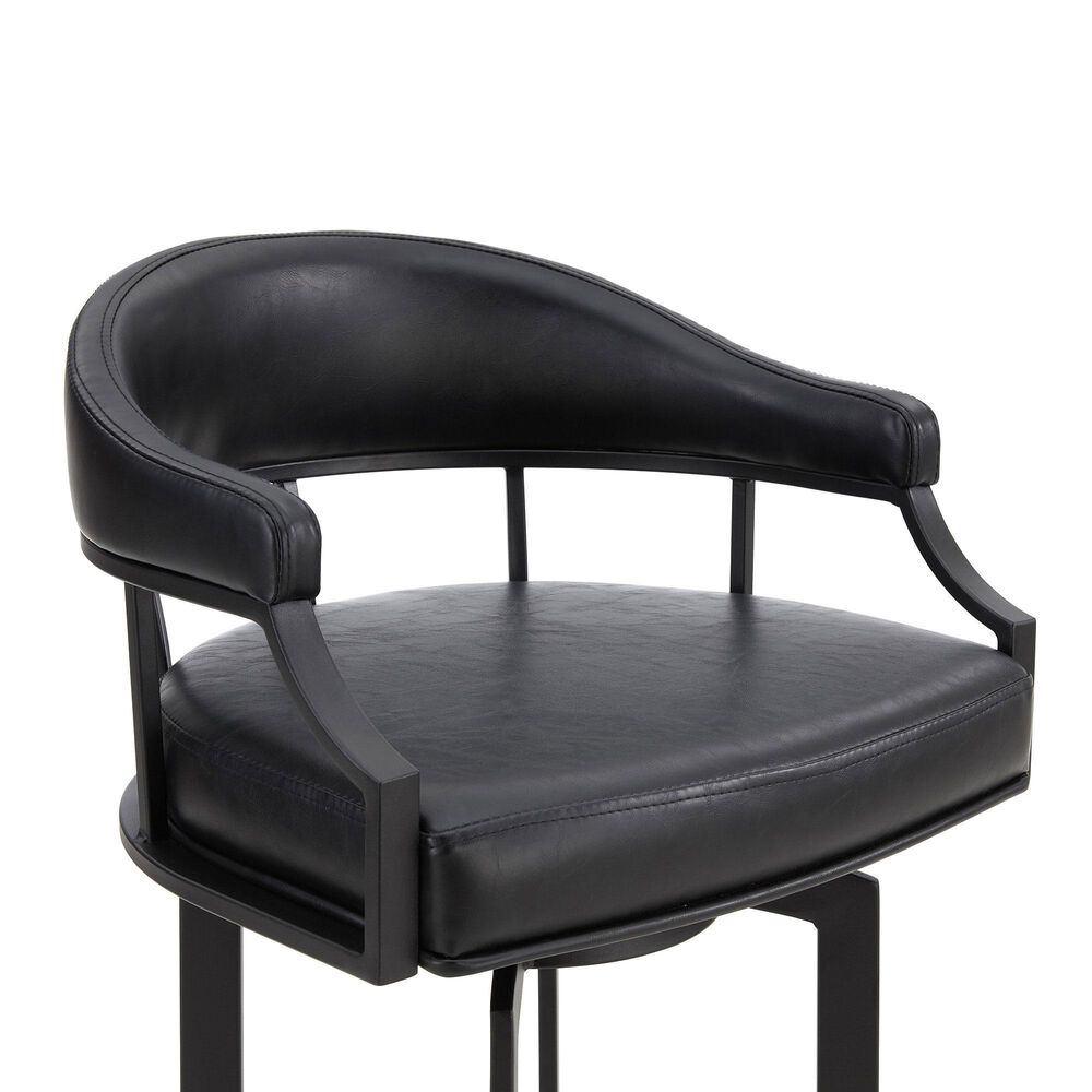 Blue River Pharaoh 26&quot; Swivel Counter Stool in Black, , large