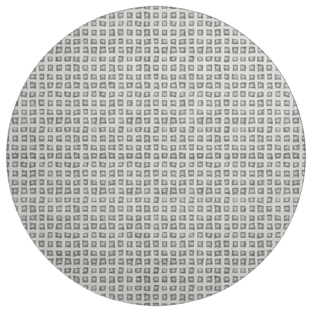 Dalyn Rug Company The Reserve TR4 Gray 8" Round Indoor/Outdoor Area Rug, , large