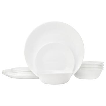 Corelle 18-Piece Dinnerware Set in Winter Frost White, , large