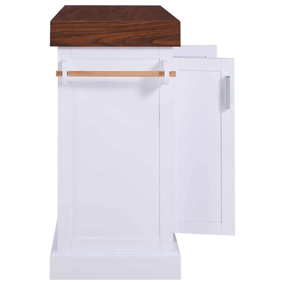 HOMLUX 53" Large Kitchen Island with 3.5" Thick Desktop in White, , large