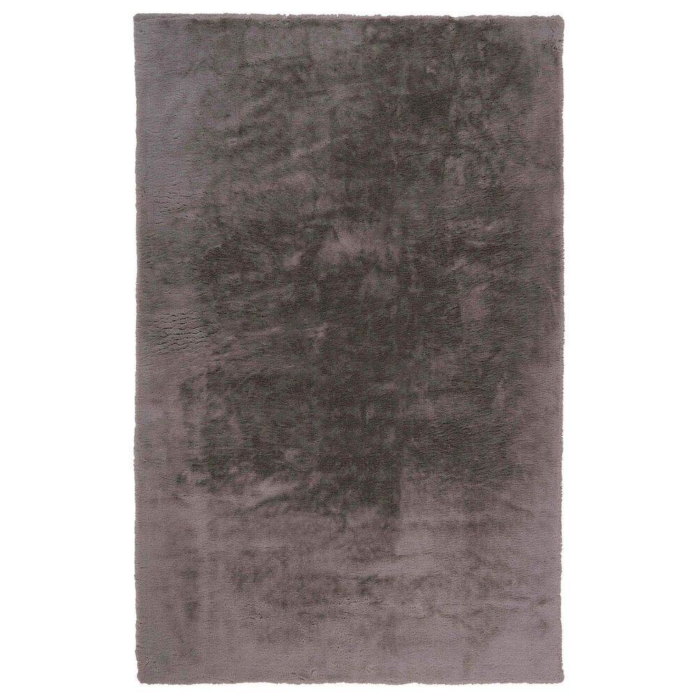 Feizy 4506F Luxe Velour Gray 5" x 7" Area Rug, , large