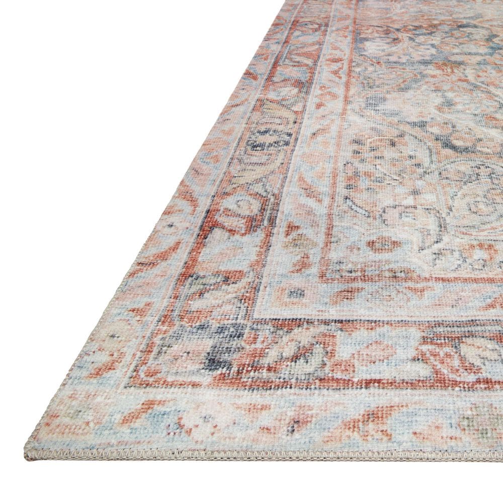 Magnolia Home Lenna LEA-02 2&#39;6&quot; x 9&#39;6&quot; Ocean and Apricot Runner, , large