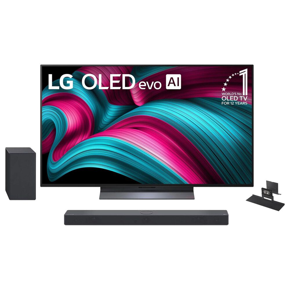 LG 77" Class C5 Series 4K OLED evo AI - Smart TV with 3.1.3 Channel Soundbar System in Black, , large