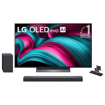 LG 77" Class C5 Series 4K OLED evo AI - Smart TV with 3.1.3 Channel Soundbar System in Black, , large