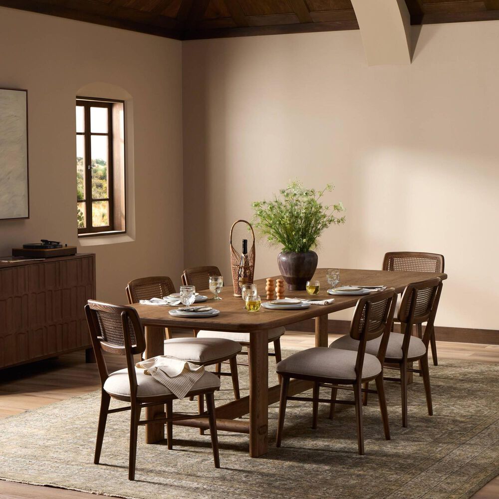 Four Hands Bramwell Dining Table 118"-Weathered Oak-Weathered Oak Veneer, , large