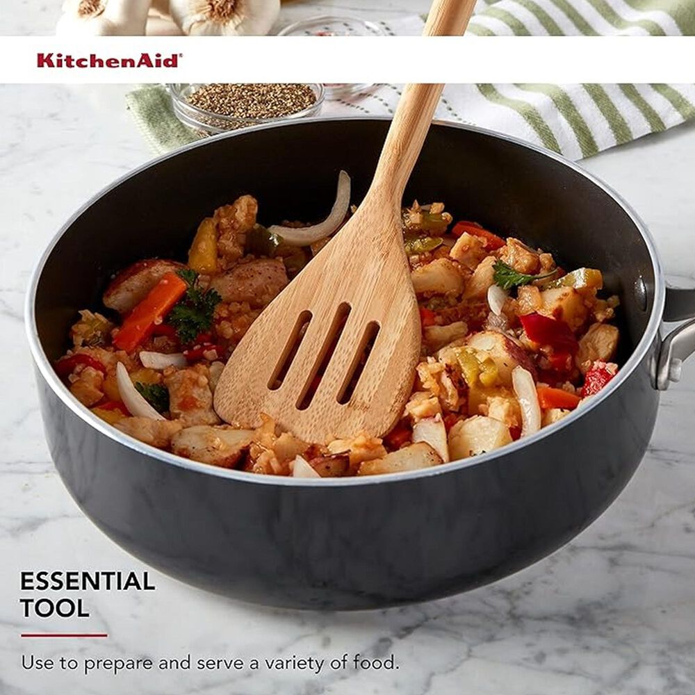 KitchenAid Slotted Turner in Bamboo, , large