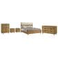 Pacific Landing Bennett King Bed with Dresser, Chest, and Two Nightstands in Light Oak, , large