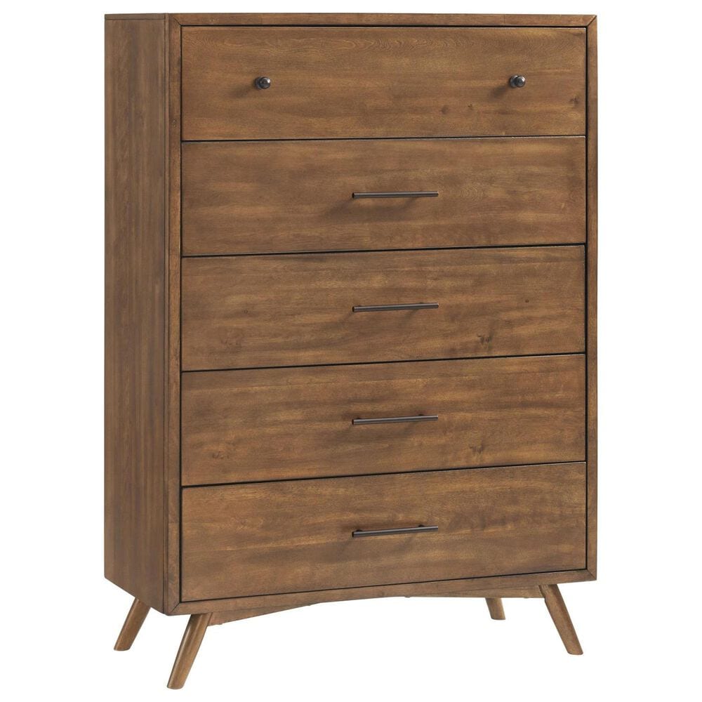 Martin Svensson Home Mid Century Modern 5-Piece King Platform Bedroom Set in Cinnamon, , large
