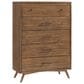 Martin Svensson Home Mid Century Modern 5-Piece King Platform Bedroom Set in Cinnamon, , large