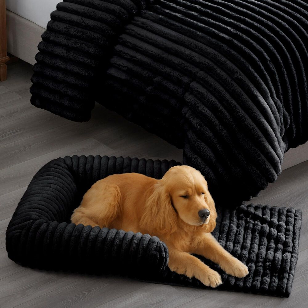 Hallmart Collectibles Chaise Sofa Medium Black Pet Bed, , large