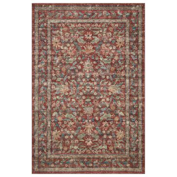 Rifle Paper Co. x Loloi Courtyard 3"6" x 5"6" Eve Crimson Area Rug, , large