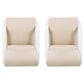 Hearth and Haven Outdoor Lounge Chair with White Frame in Beige (Set of 2), , large