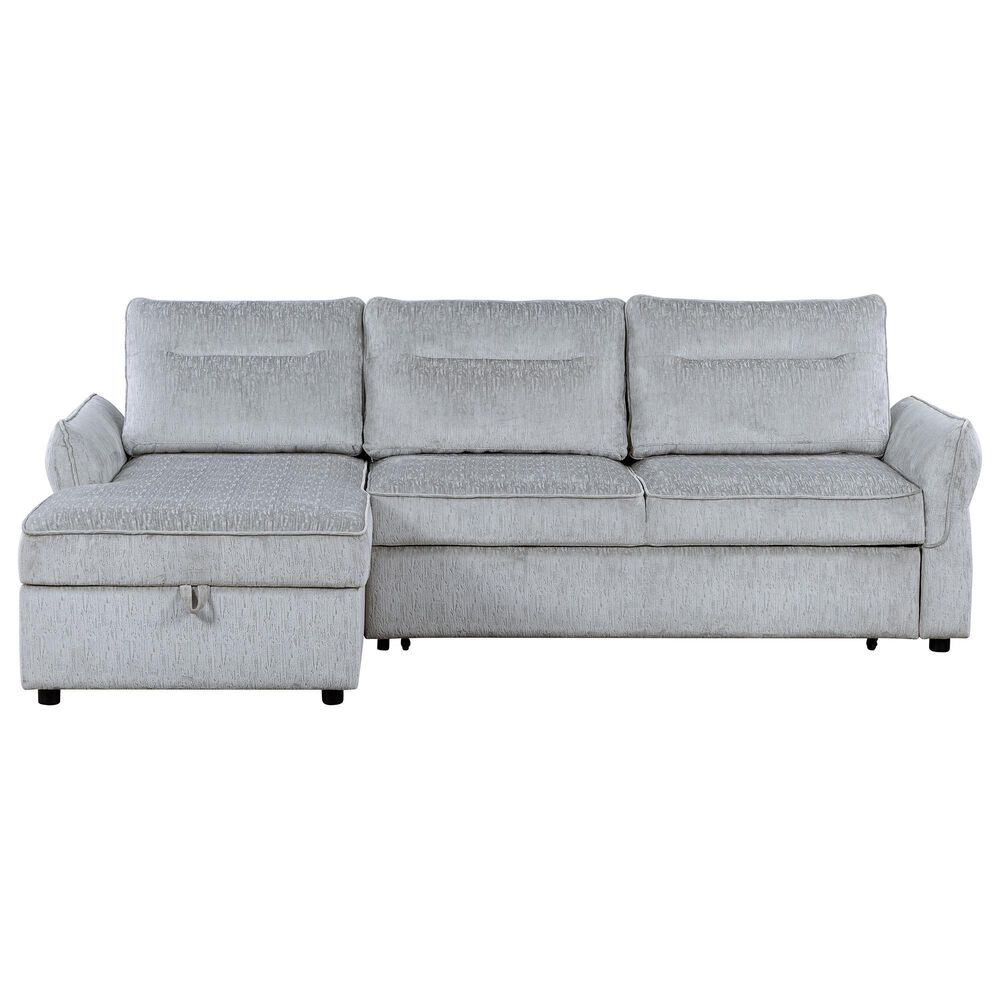 Global Furniture USA Sofa Sleeper with Left-Facing Chaise in Grey, , large