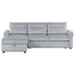 Global Furniture USA Sofa Sleeper with Left-Facing Chaise in Grey, , large