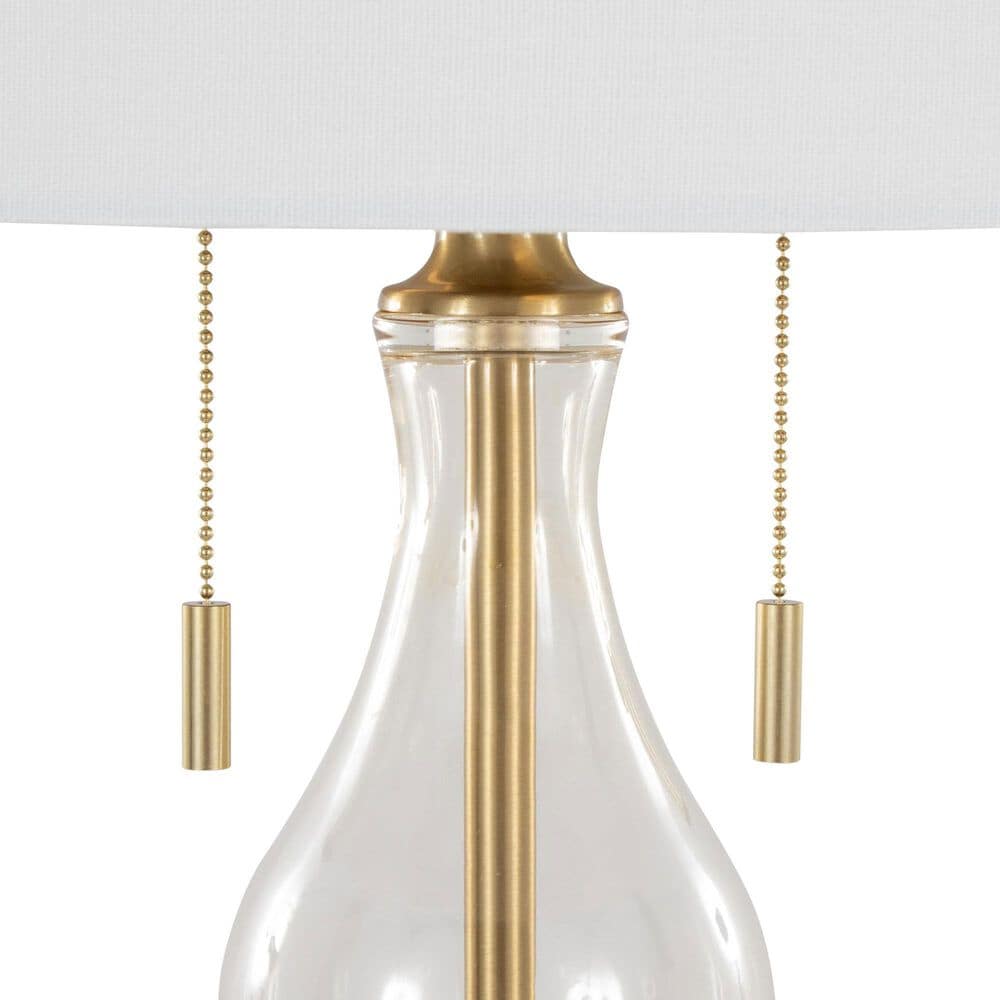 Grandview Gallery Rook Table Lamp in Gold and Clear, , large