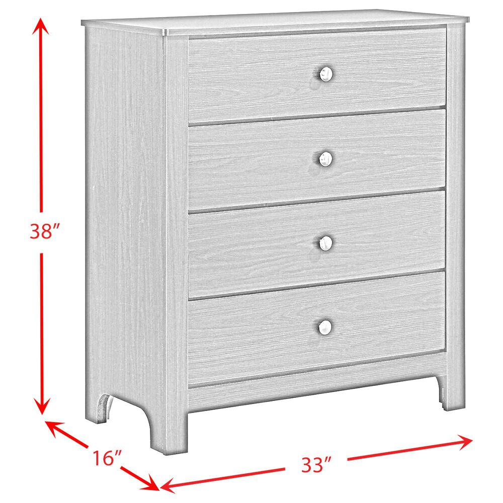 Mayberry Hill Sami 4 Drawer Chest in Grey, , large