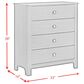 Mayberry Hill Sami 4 Drawer Chest in Grey, , large