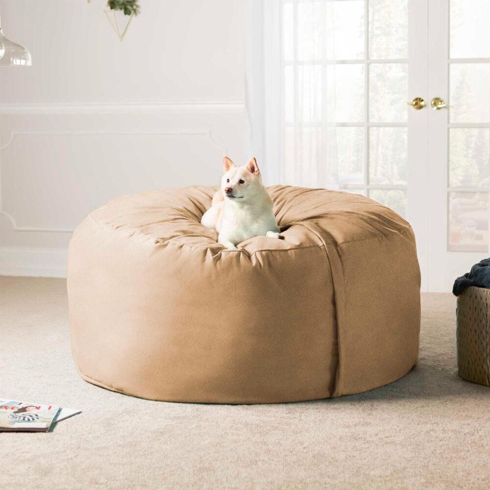 Jaxx 5&#39; Large Bean Bag with Removable Cover in Camel, , large