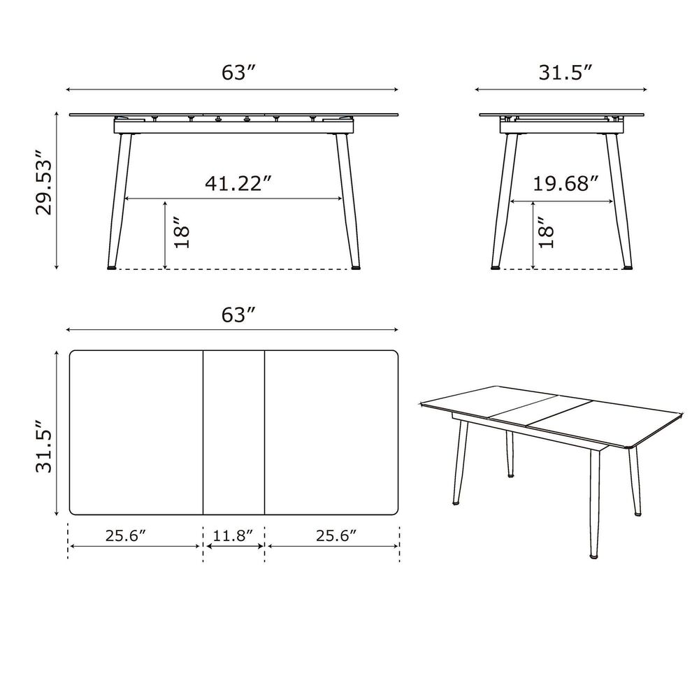 Monroe Judith Dining Table, , large