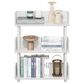 HOMLUX Turn-N-Tube 3-Tier Open Display Storage Bookshelf in White, , large