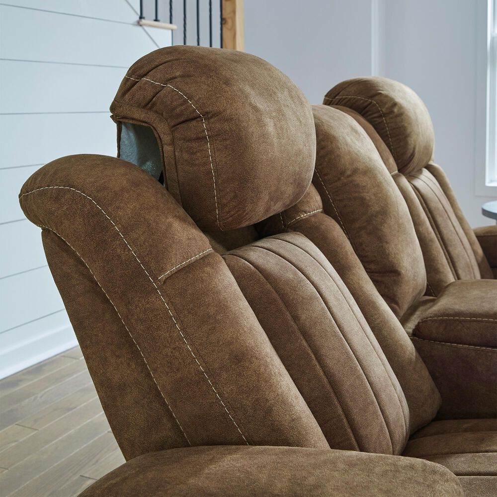 Ashley Wolfridge Power Reclining Loveseat in Brindle, , large