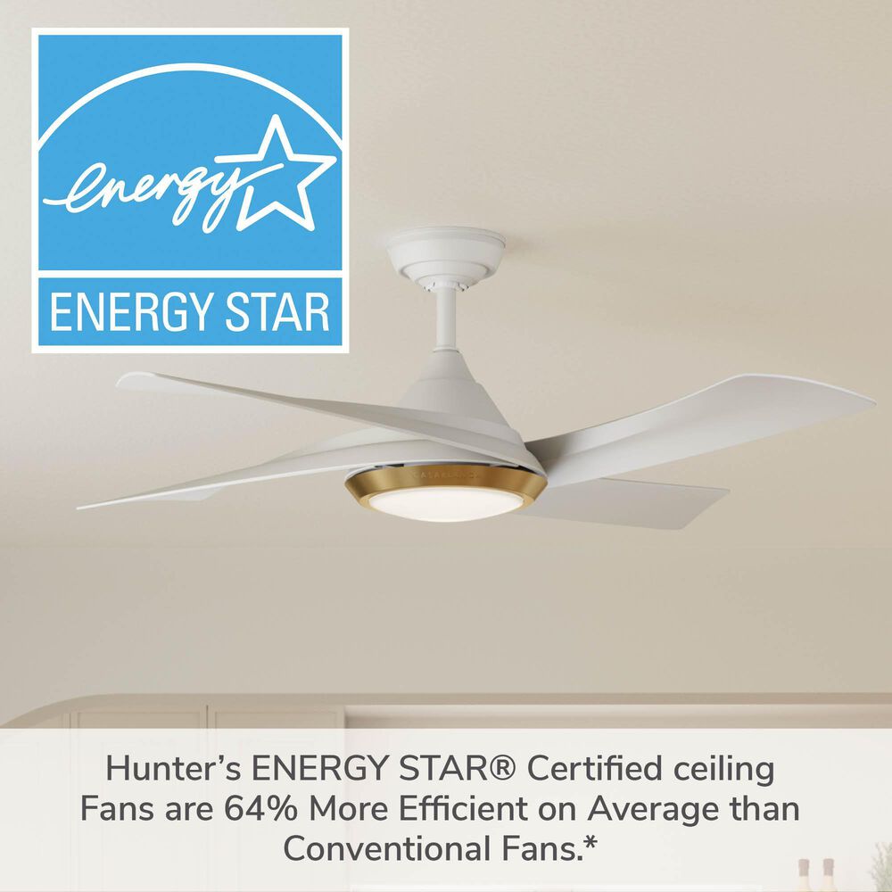 Hunter Vespucci 52&quot; Outdoor Ceiling Fan in Fresh White, , large