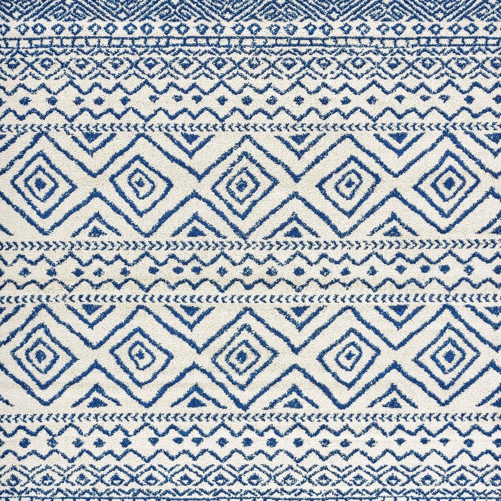 Safavieh Tulum Transitional  6&#39;7&quot; Round Ivory and Navy Area Rug, , large