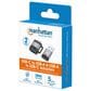 Manhattan 2-Piece USB C to USB A and USB A to USB C Adapters in Black and Space Gray, , large