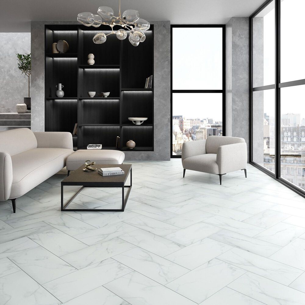 Emser Visconde Silver 12&quot; x 24&quot; Matte Porcelain Tile, , large