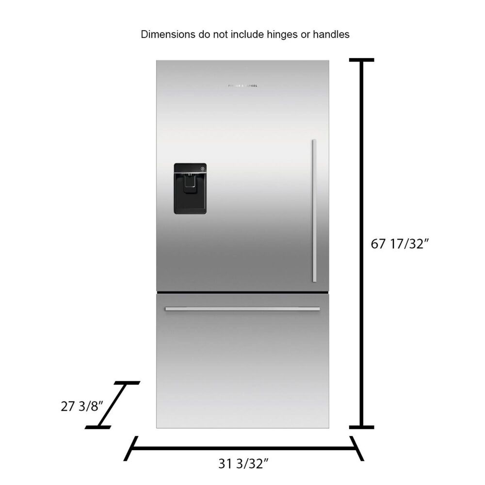 Fisher &amp; Paykel 17 Cu. Ft. ActiveSmart Counter Depth Bottom Freezer Refrigerator Left Hinge, , large