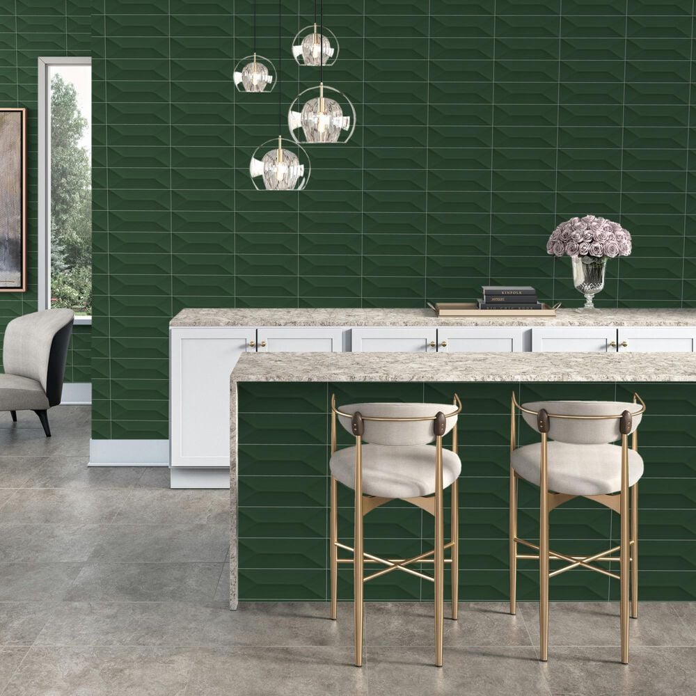 Dal-Tile Mythology Cyclade Wave Crest 4&quot; x 12&quot; Ceramic Tile, , large