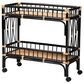 Baxton Studio Dalinda 2-Tier Kitchen Cart in Black and Natural Brown, , large