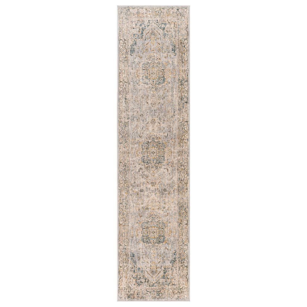 Surya Aspendos 2"7" x 7"3" Beige, Blue, Charcoal, Cream, Denim, Gray, Ink Blue, Mustard and Taupe Runner, , large