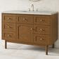 James Martin Laurent 48" Single Bathroom Vanity in Honey Oak with 3 cm Lime Delight Silestone Top and Rectangular Sink, , large