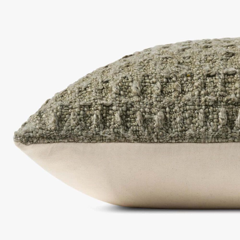 Loloi Alinah 22&quot; Square Throw Pillow in Olive and Beige, , large
