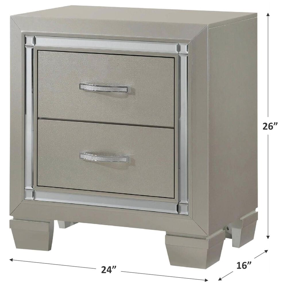 Mayberry Hill Platinum Youth Nightstand in Platinum, , large