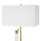 Uttermost Songbirds Table Lamp in White and Brushed Brass, , large