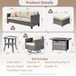 HOMLUX 7-Piece Outdoor Patio Set in Beige, , large