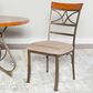 Linon Home Decor Hamilton Side Chair in Medium Cherry, Matte Pewter and Bronze, , large