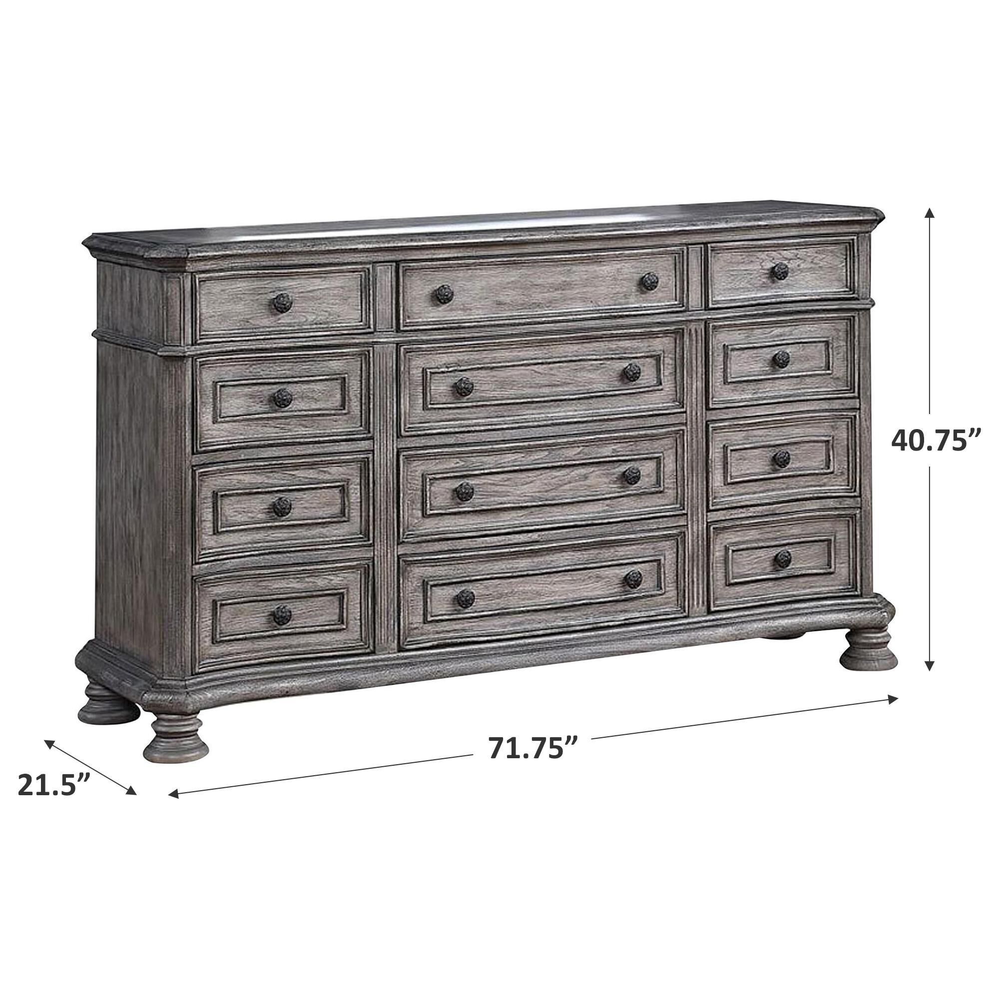 Sasha Lee Lake Way 12-Drawer Dresser in Sandblasted Gray