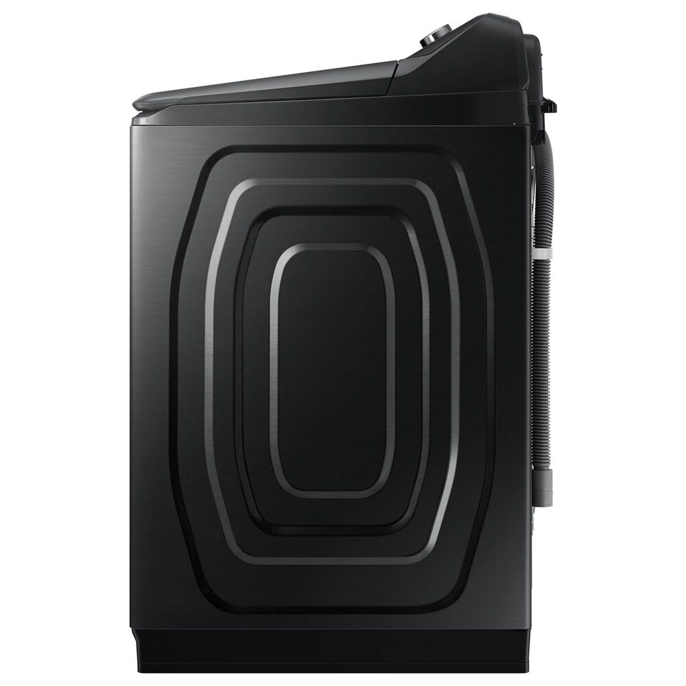 Samsung 5.2 Cu. Ft. Smart Top Load Impeller Washer and 7.4 Cu. Ft. Electric Dryer in Brushed Black, , large