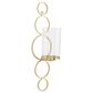 Maple and Jade 25" Stacked Circle Single Indoor/Outdoor Wall Mount Candle Holder in Satin Gold and Clear, , large