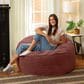 Jaxx Saxx 4" Large Round Bean Bag Chair in Mauve, , large
