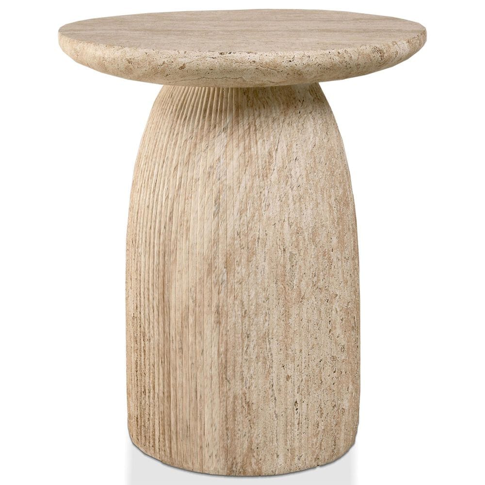 Furniture of America Karvyn 17" Side Table in Light Brown, , large